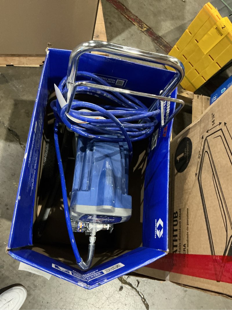 Condition photo showing As Is for graco magnum x7 electric stationary airless paint sprayer