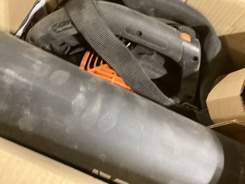 Condition photo showing As Is for WORX Trivac 3 in 1 Electric Leaf Blower for Lawn Care, Leaf Vacuum with 600 CFM, Leaf Mulcher with Metal Impeller, WG512 600CFM Blower/Vac/Mulcher