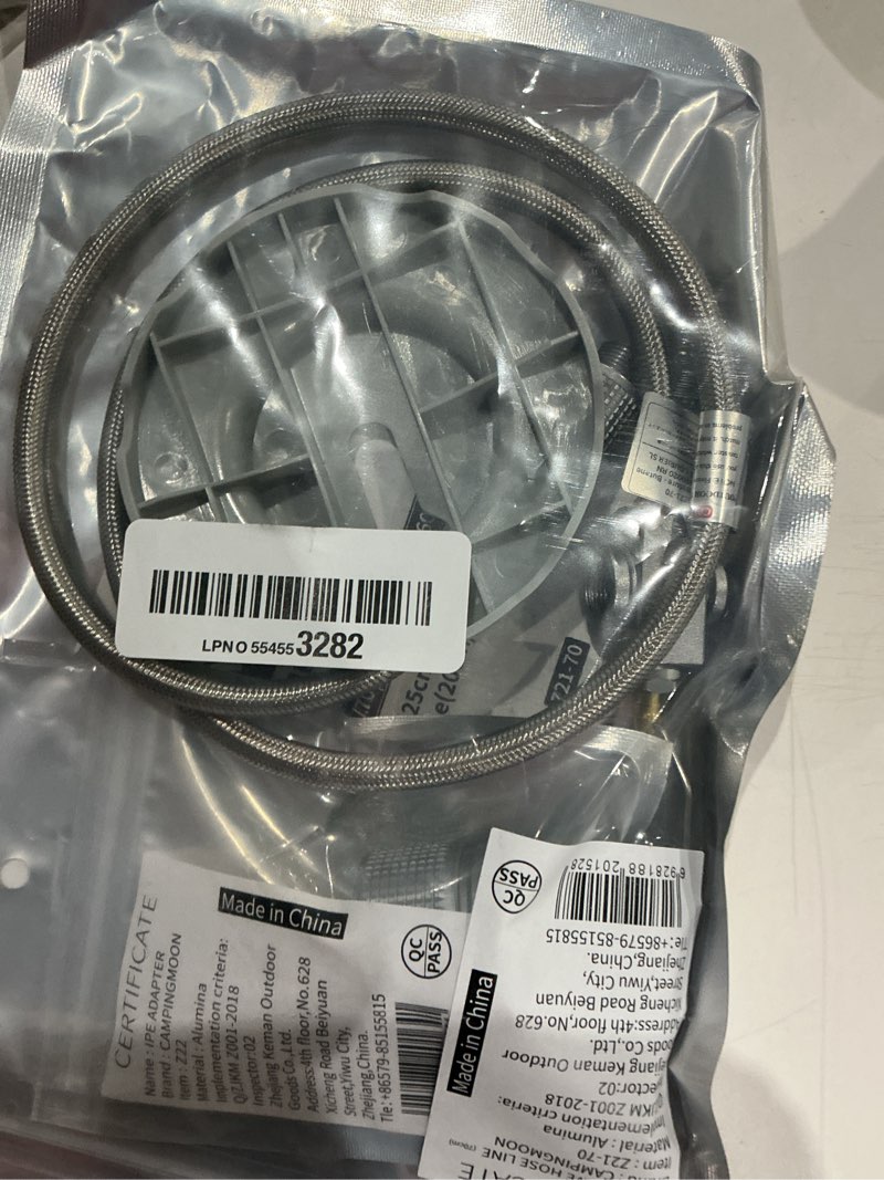 Condition photo showing Good Condition for campingmoon propane to butane camping stove adapter with hose valve convert 16oz/1lb small propane tank to en417 lindal valve z22/z21 27.6" length (z22/z21-70)
