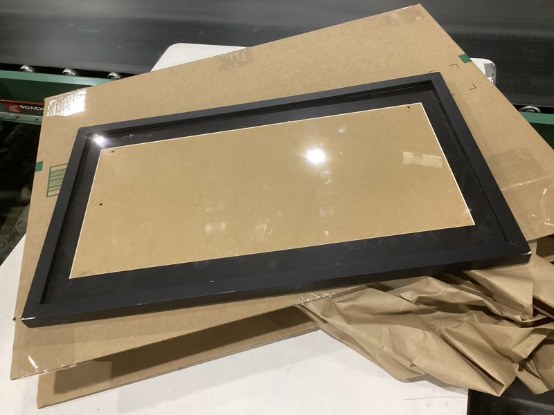 Condition photo showing As Is for 14x 24 inch Newspaper Frame with Mat, Holds 11 x 22 inch Media or 14x 24 without Matting, News Paper Frames For Wall, Black Mat(1, Black) Black 1