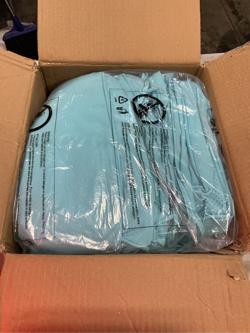 Condition photo showing Good Condition for aoxun 14pcs patio cushion covers replacement, waterproof outdoor furniture cushion covers with zipper and non-slip bottom, patio sofa couch 3 sizes for patio sectional, covers only (sky blue) 14 pcs sky blue