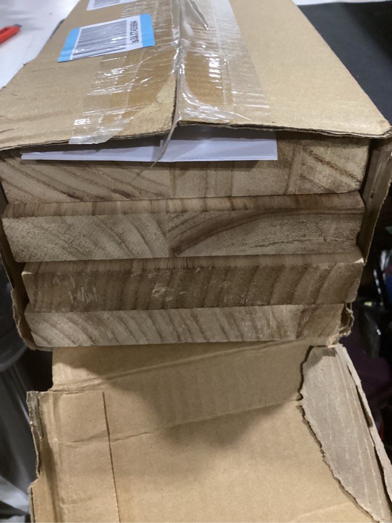 Condition photo showing Good Condition for 36 inch light wood floating shelves for wall rustic wall shelf for bedroom living room set of 4 36incn light wood