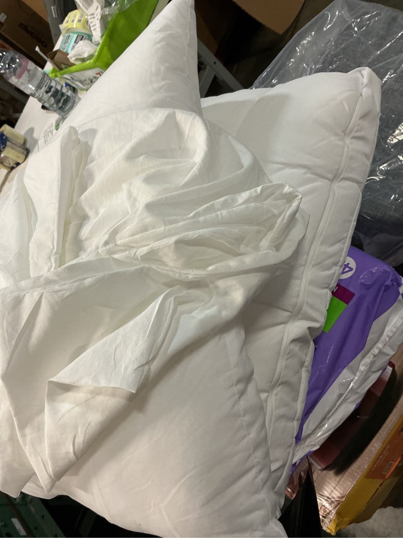 Condition photo showing As Is for Pillows Queen Size Set of 2, Gusseted Bed Pillows for Sleeping 2 Pack, Luxury Hotel Quality, Supportive Queen Pillow with Soft Down Alternative for Back Stomach Side Sleepers, Machine Washable Queen-20"*30" Grey