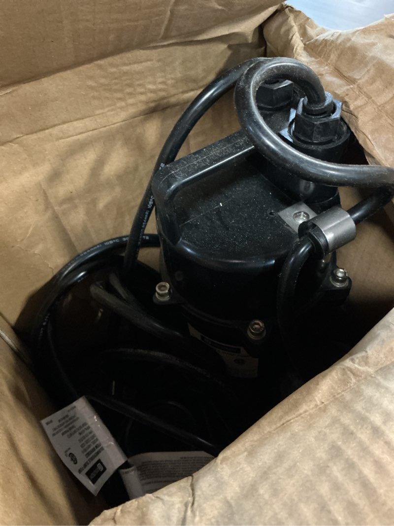 Condition photo showing As Is for utilitech 1/3-hp 40-gpm aluminum submersible sump pump