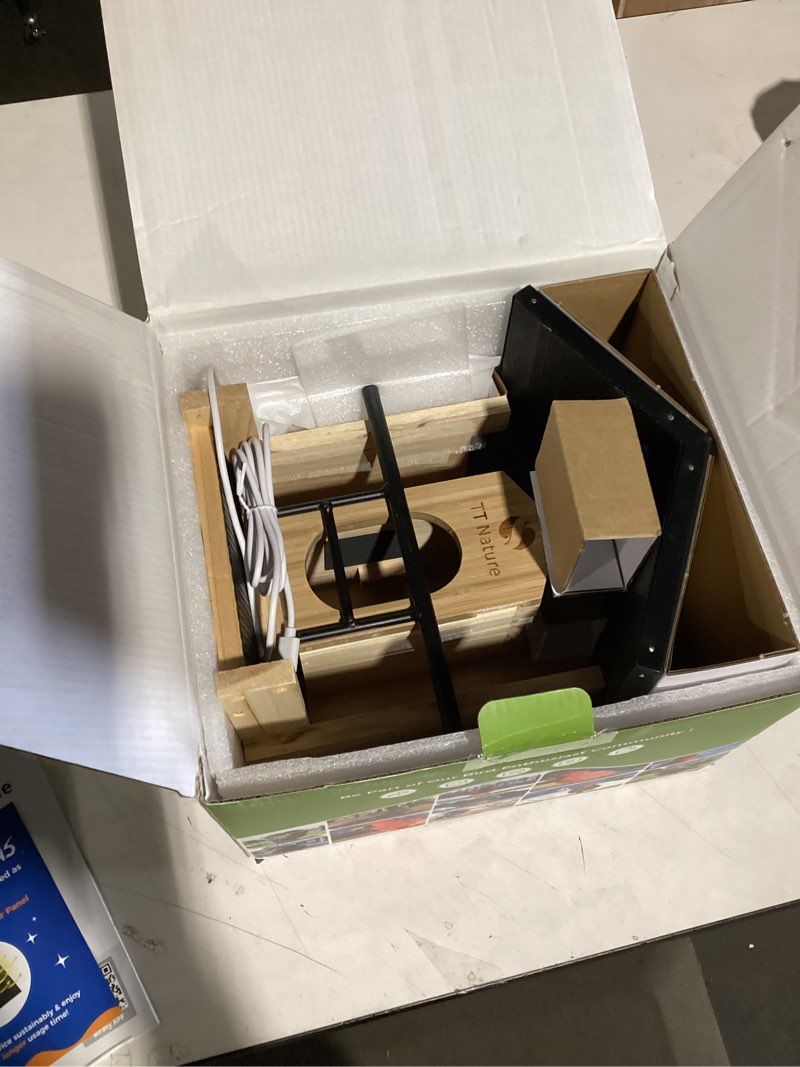 Condition photo showing Good Condition for TT Nature Bird Feeder with Camera, Upgraded 1.5L Smart Birdhouse Al Identify for 10000 Plus Species, Auto Capture & Real-time Notifications, Ideal Gift for Bird Lovers (Iron Roof) Metal