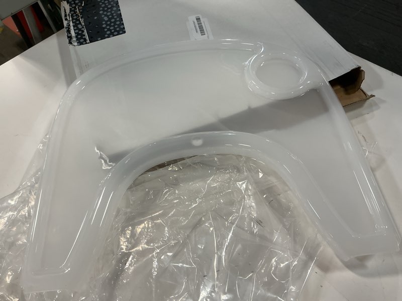 Condition photo showing Good Condition for high chair tray cover compatible with stokke tripp trapp chair with cup holder - smooth surface and strong suction - made with food-safe plastic (bpa bps bpf lead phthalate free) - clear