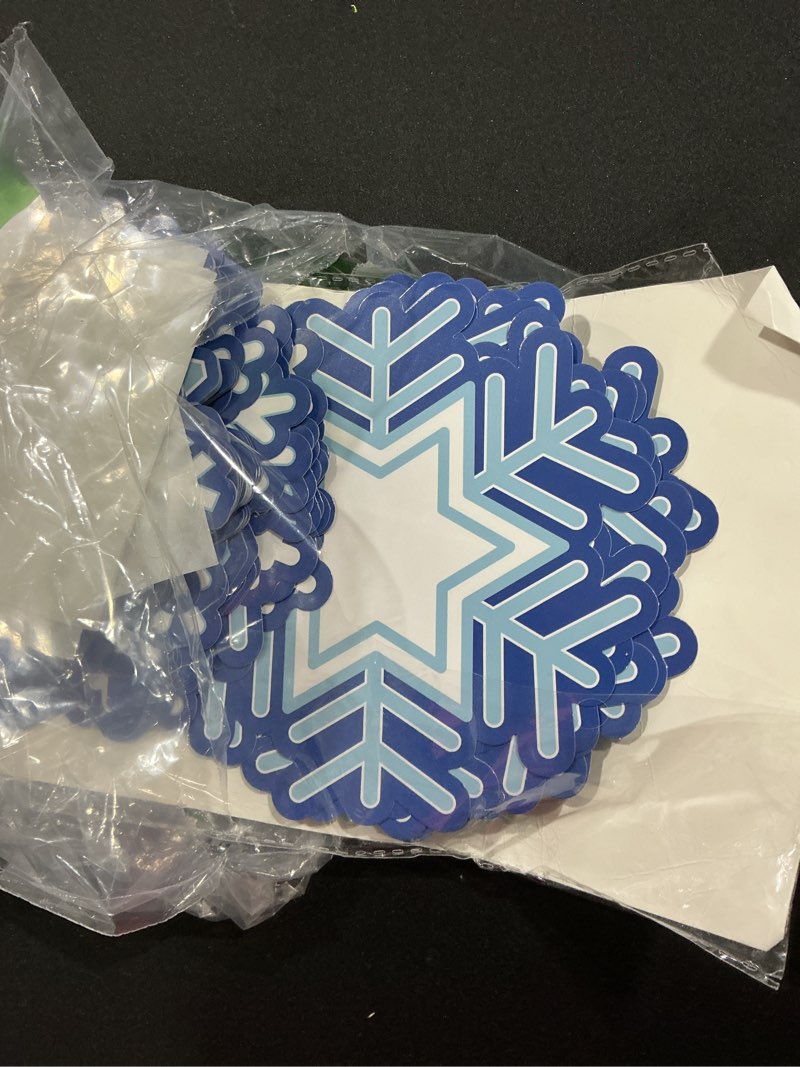 Condition photo showing Good Condition for Christmas Winter Cutouts Double Printed Winter Snowflake Paper Decor for Christmas Winter Bulletin Board Classroom Decorations(Snowflake 54