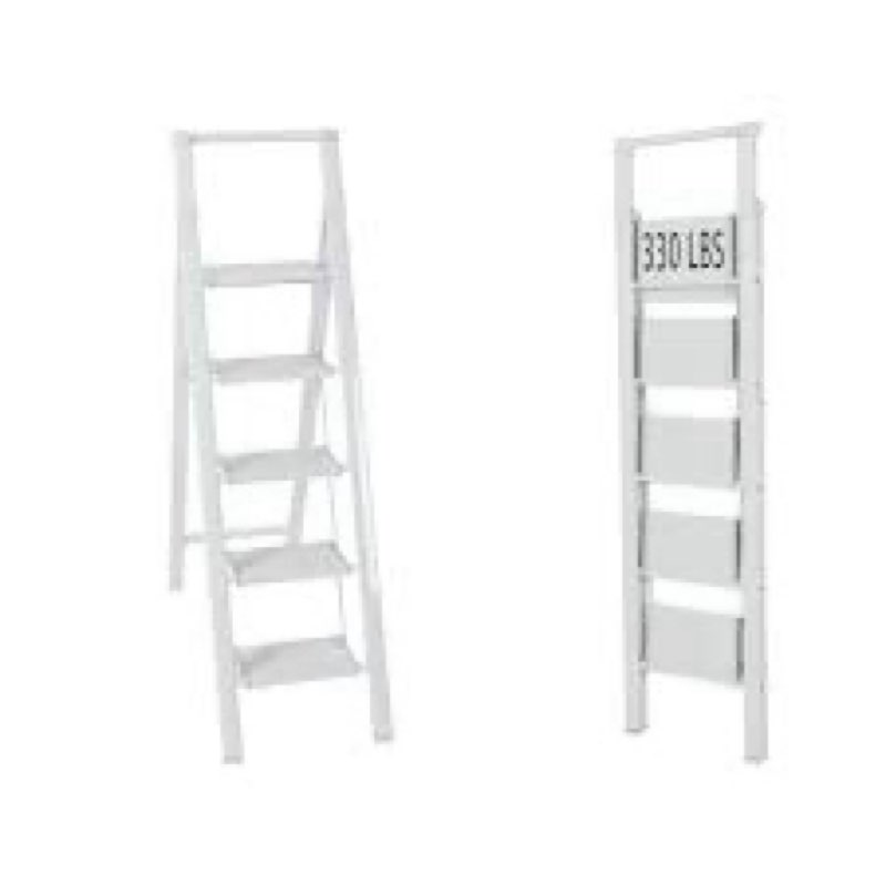 BEFITMACE 5 Step Ladder, Lightweight Folding StepStool with Convenient Handgrip,Aluminum 330lbs Capa