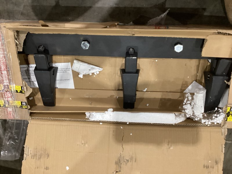 Condition photo showing Good Condition for 4560 lbs capacity 72" heavy duty steel tractor bucket tooth bar - 7 tooth bar fits 1/2" or thinner cutting edges for bucket protection 72" black