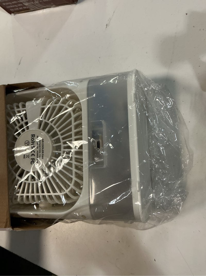 Condition photo showing Good Condition for portable air conditioners,2000mah rechargeable mini air cooler fans,500ml personal portable ac unit with 3 speed, 2 spray, 7 color, 3 timer, small desktop cooling fan for bedroom office (white)