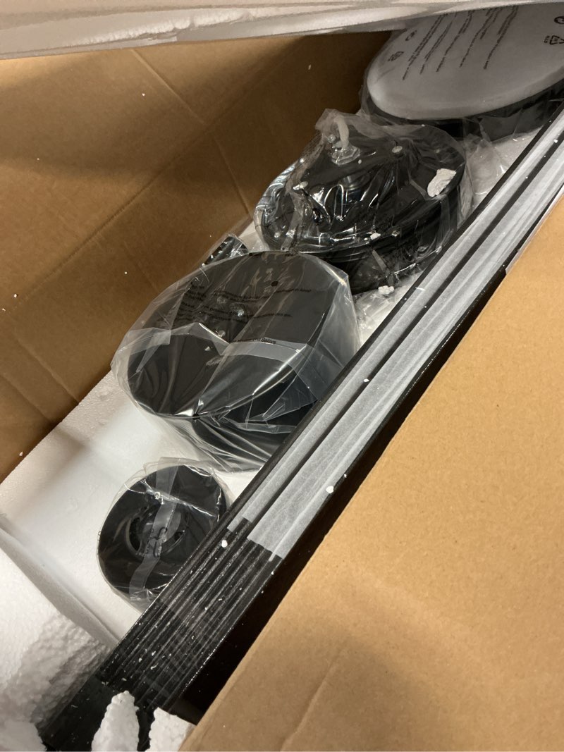 Condition photo showing Good Condition for 72 inch ceiling fans with lights and remote, dual-sided reversible blades for versatile décor, quiet dc motor, 120° wide-angle customized brightness & 3cct, damp rated for indoor/outdoor use black 72 inch