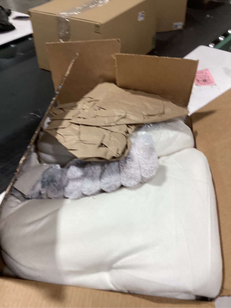 Condition photo showing Good Condition for Smoofy Fluffy Queen Size Comforter Set 3 Pieces - Tie-dye Grey Fleece Fluffy Comforter Set, Luxury Fuzzy Queen Bedding Set, Soft Warm Bed Set All Season, Heavy Faux Fur Comforter with 2 Pillow Cases 3 Piece-Queen (90”X90'') Tie-dye Grey