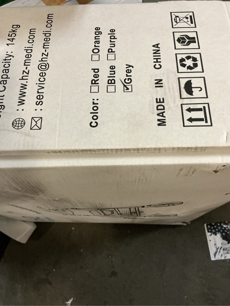 Condition photo showing As Is for walkers with seat for seniors, foldable rollator walker with seat, lightweight rolling walker, dual height adjustment, ergonomic arc seat & 6.5" ultra backrest, 8" big wheels for all terrain metallic gray