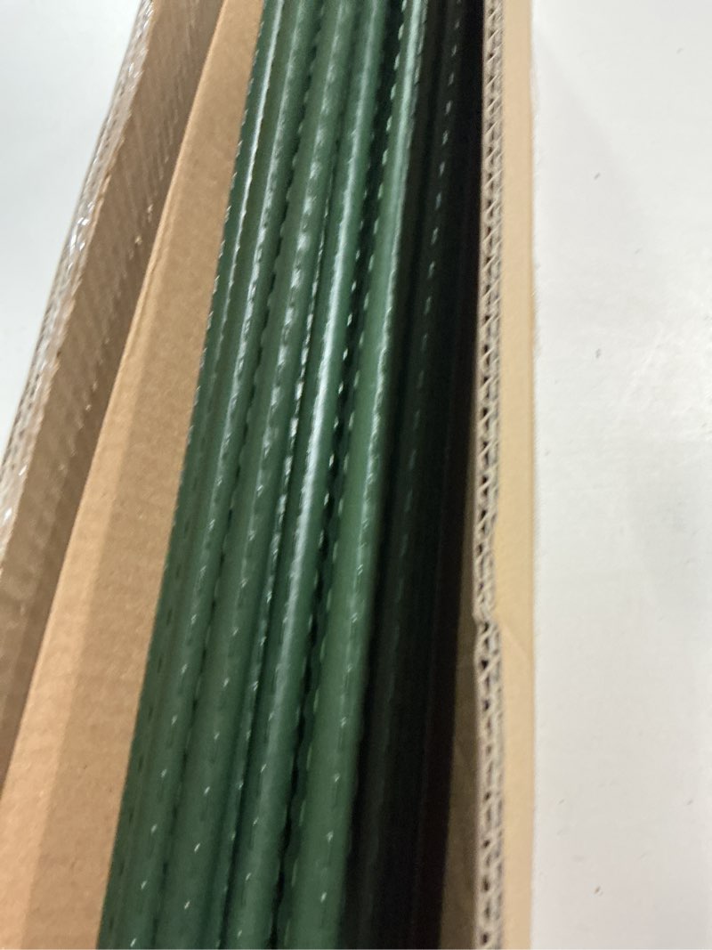Condition photo showing Good Condition for 48 Inch 4 Ft Plant Support Garden Stakes 25 PCS, Sturdy Steel Plastic Coated Sticks for Outdoor Growing Climbing, Tomato, Trees, Cucumber, Beans 4 Ft 25 Pack