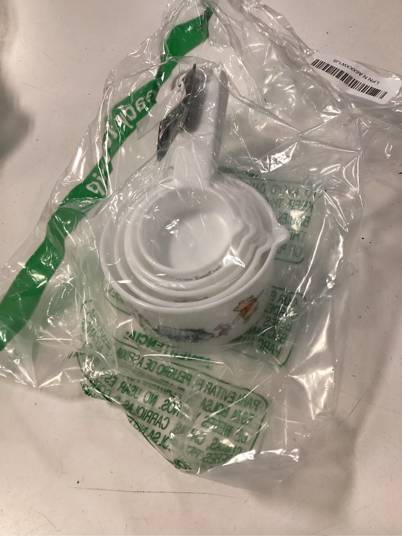 Condition photo showing New/Like New for Disney Winnie the Pooh Measuring Cups - Adorable Winnie the Pooh Measuring Cups for Kitchen White