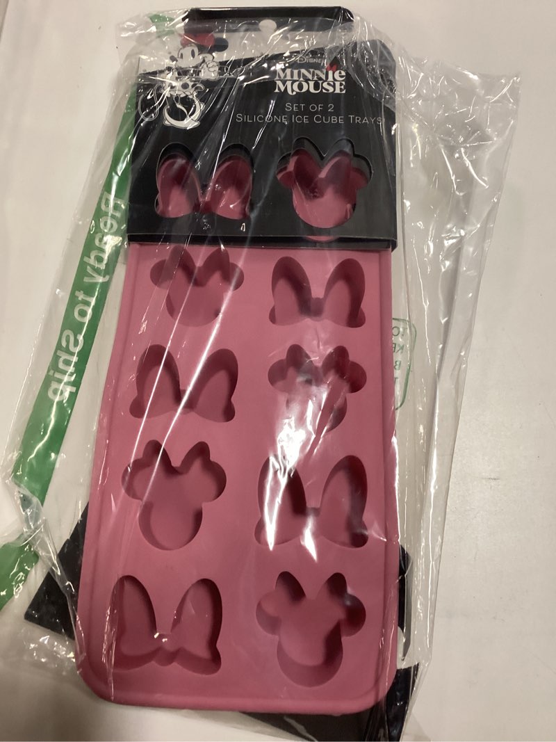 Condition photo showing As Is for Disney Minnie Mouse Silicone Ice Cube Tray – 1 Pack Ice Trays for Freezer with Fun Minnie Mouse Ice Molds – Flexible BPA-Free Silicone Molds for Ice, Chocolate, and More (Minnie (Pink)) 12.5 x 5 Minnie (Pink)