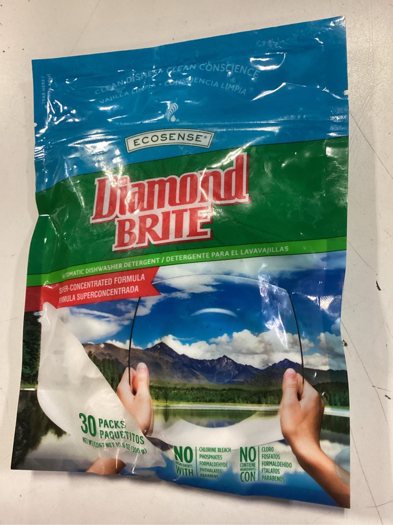 Condition photo showing New/Like New for Melaleuca EcoSense Diamond Brite Automatic Dish Washer Detergent Packs 8.5oz — 20 Convenient Single–Use Packs