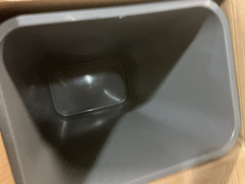 Condition photo showing Good Condition for amazon basics rectangular commercial office wastebasket, easy to clean, 10 gallon, grey, 2-pack grey 10 gallon (pack of 2)