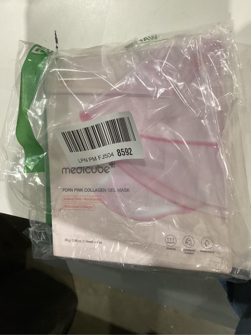 Condition photo showing New/Like New for medicube Salmon DNA PDRN pink collagen jelly gel mask | overnight face mask for glass glow skin- elasticity, hydrating, firming and moisturizing | korean skincare, 28g, 4ea Pink PDRN