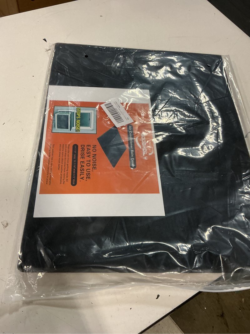 Condition photo showing New/Like New for goodhoily air conditioner drip cushion black 19 7/10" x 15 7/10" x 4/5" & ac rain cover with holds strong magnetic backing for window ac units stops cushion moving,stops the noise from raining 19.7" x 15.7" x 4/5"