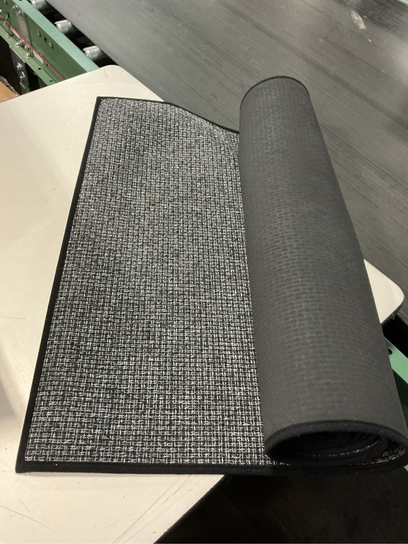 Condition photo showing Good Condition for kitchen mat 1 pcs, cushioned non slip rugs for kitchen floor, absorbent runner comfort standing mats washable for kitchen, office, home (black, 17.3"x79")