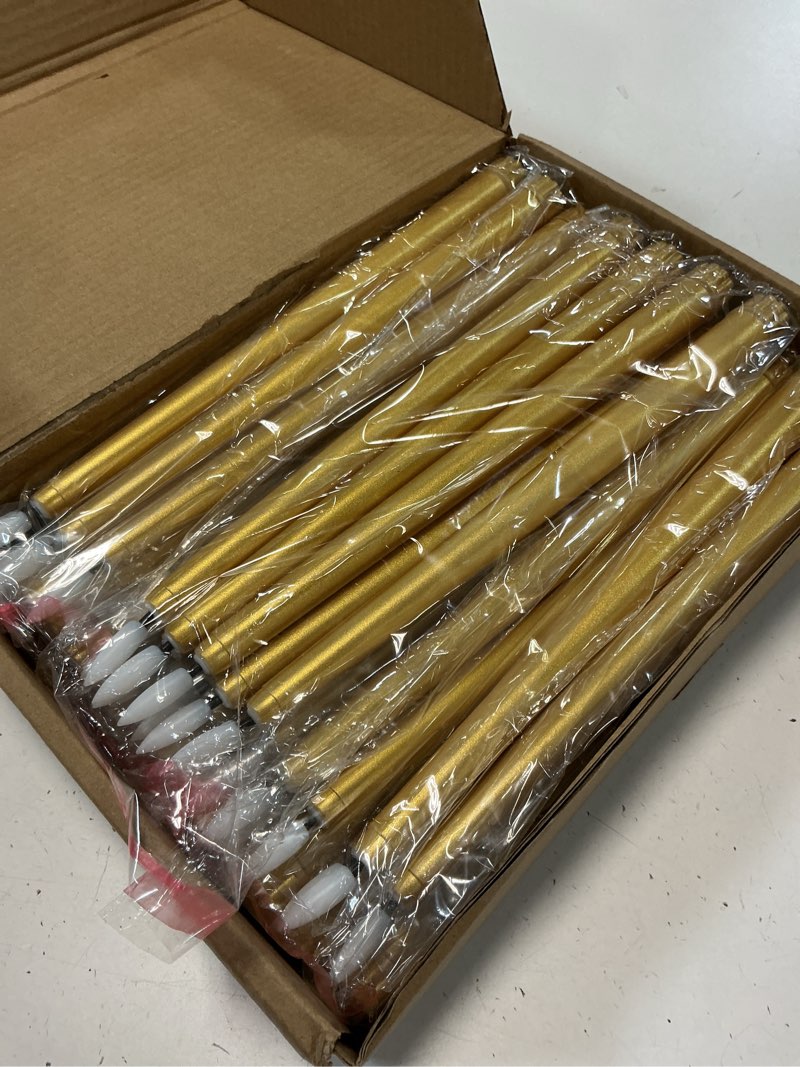 Condition photo showing Good Condition for Handepo 48 Pack Flameless Taper Candles Realistic with Yellow Flickering Candlelights Plastic 11 Inch Last Long Battery Operated Window Candlestick for Halloween Christmas(Gold)