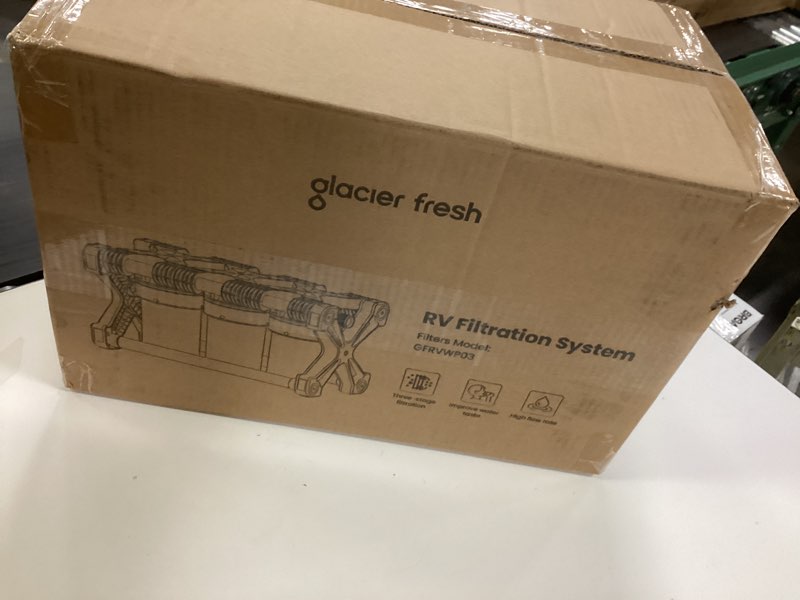 Condition photo showing New/Like New for glacier fresh replacement for technology rv water filtration system, 0.2 micron camper water filter with compact 5 inch filter, 3-stage premium rv water filtration system for rvs, campers and boats 3-stage system