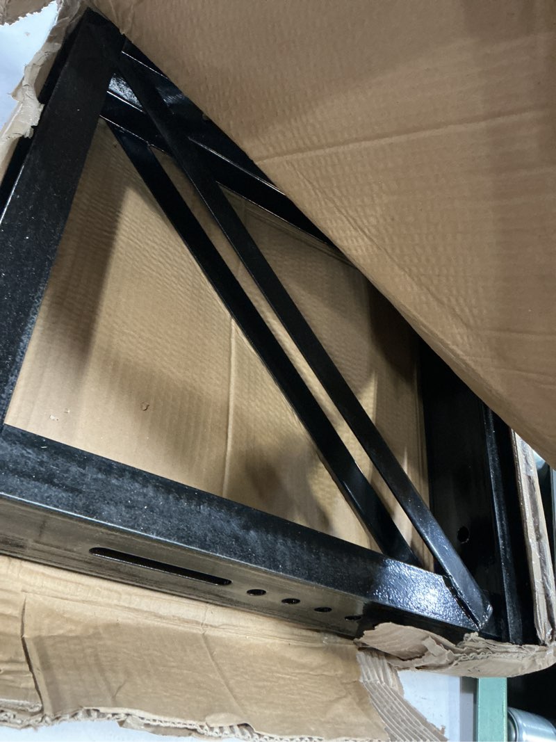 Condition photo showing Good Condition for 18’’x18’’ bolted steel mounting brackets for trailer tool box, set of 2- black 18''x18''- set of 2