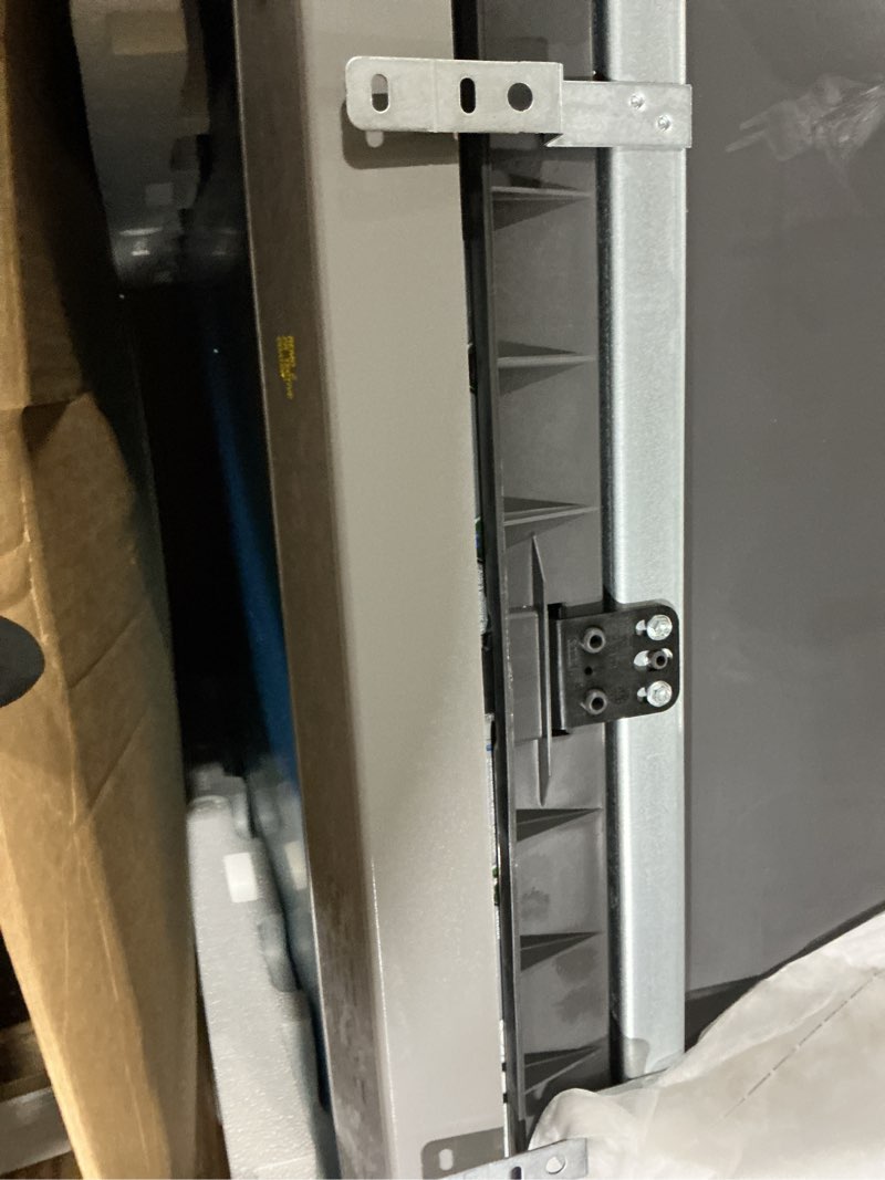 Condition photo showing As Is for frigidaire 24 in front control built-in tall tub dishwasher in stainless steel with 4-cycles and dishsense sensor technology