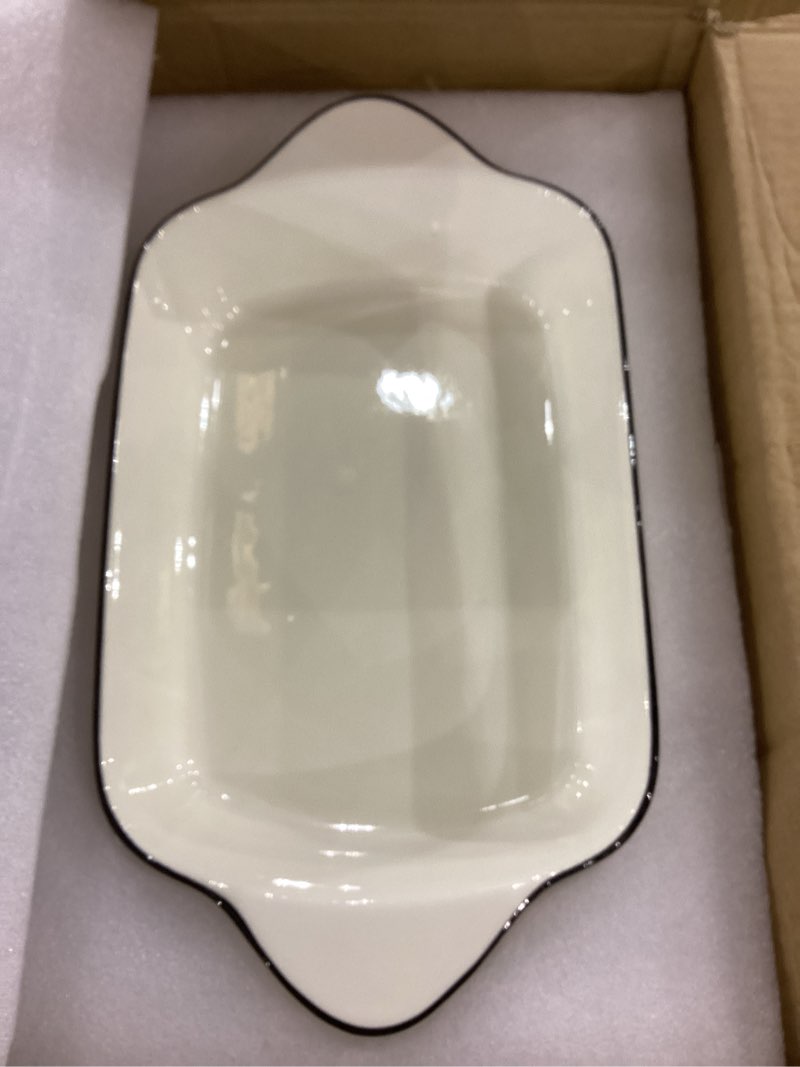 NUTRIUPS 34Oz Small Baking Dishes Set of 4, 8.1x5.7x2'' Rectangular Lasagne Dishes, Small Ceramic Ba