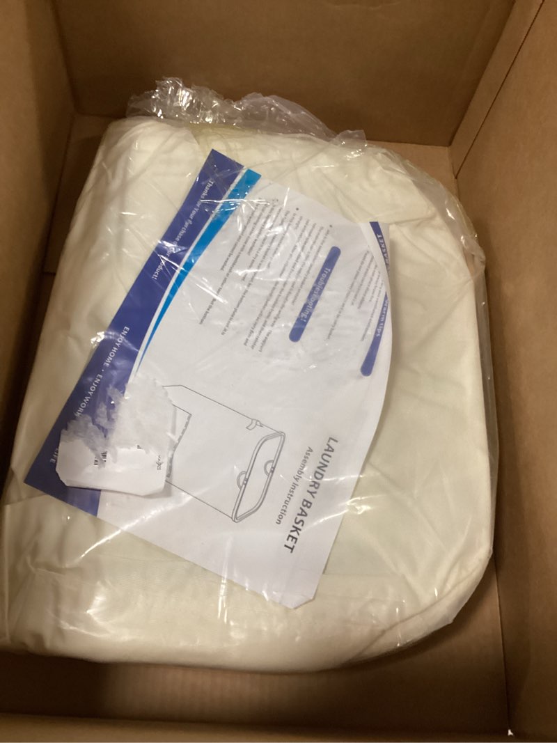 Condition photo showing Good Condition for Lifewit Double Laundry Hamper with Lid and Removable Laundry Bags, Large Collapsible 2 Dividers Dirty Clothes Basket with Handles for Bedroom, Laundry Room, Closet, Bathroom, College, 136L Beige Beige 136L