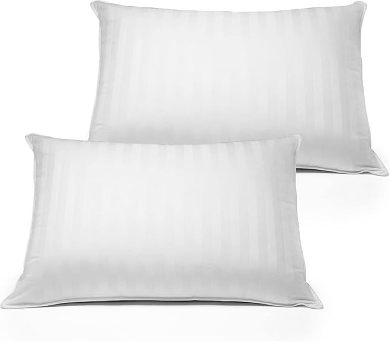 Dream Solutions USA 100% Hungarian White Goose Down Pillow, Luxury 700 Fill Power Queen Size (Pack of 2)
