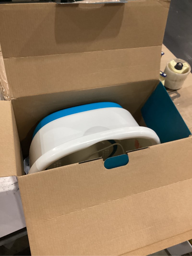 Condition photo showing As Is for HoMedics Bubble Mate Foot Spa, Toe Touch Controlled Foot Bath with Invigorating Bubbles and Splash Proof, Raised Massage nodes and Removable Pumice Stone