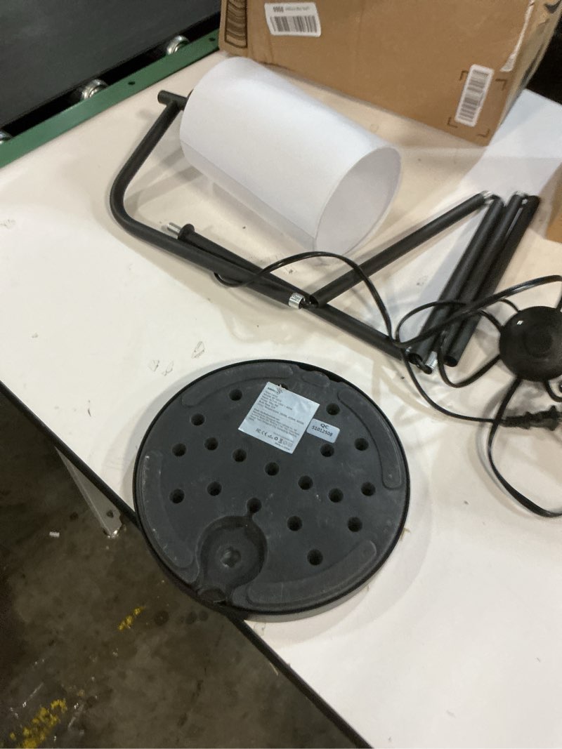 Condition photo showing As Is for RGB Floor Lamp with Linen Shade, Dimmable Tall Standing Lamp with Remote Control, Color Changing Floor Lamps for Living Room Bedroom Gaming Room, 9W RGB Bulb Included White(RGB)