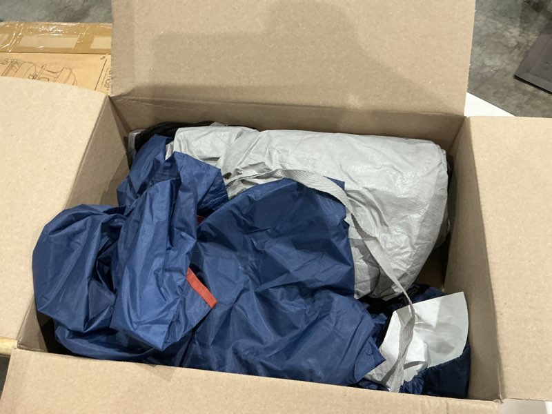Condition photo showing As Is for camping tent 2-4 person, waterproof windproof tent with rainfly easy set up-portable dome tents for camping… navy blue 2 person