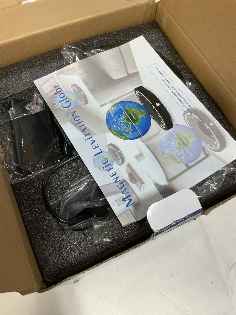 Condition photo showing New/Like New for Flagest Magnetic Levitating Floating Globe with LED Lights, 16 Colors Rotating Globe Lamp with Clock Base for Home Office Desk Decor, Cool Tech Gadgets for Men Husband Boys and Girls