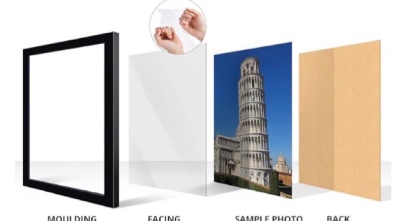 black picture frame 13.5”x25.5” (similar to stock photo)