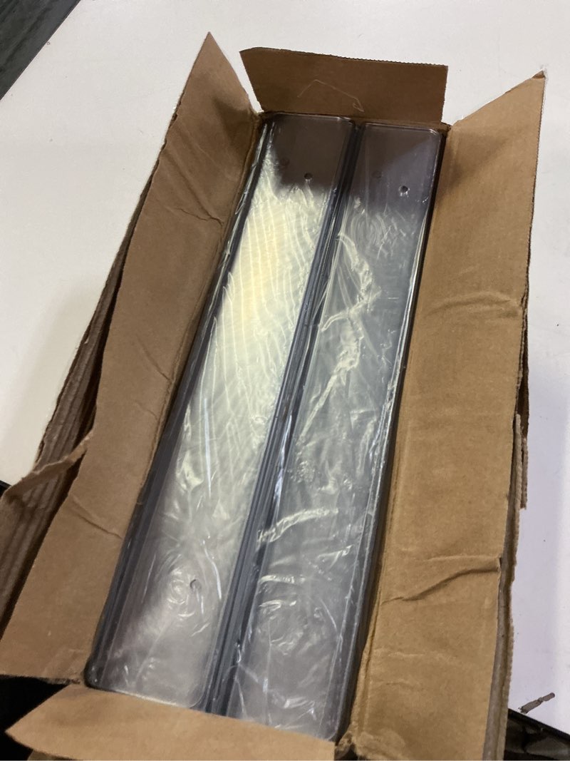 Condition photo showing Good Condition for upsimples 6 Pack Clear Acrylic Shelves, 1.7" x12" Nursery Bookshelves, Small Floating Bookshelf for Kids Baby, Vinyl Wall Mount, Record Holder, Magazine Rack, Comic Display, Picture Ledge Shelf Décor