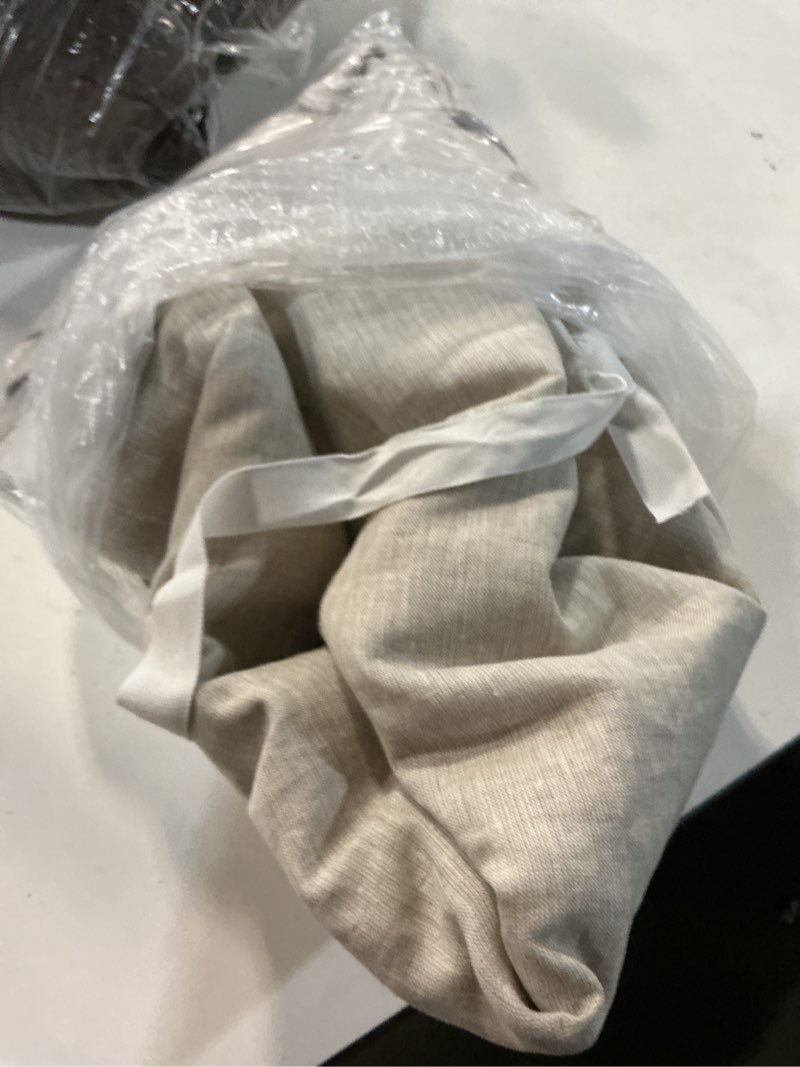 Condition photo showing Good Condition for european linen true blackout curtain, 48x96, flax