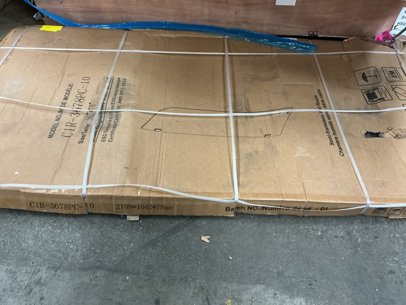 Condition photo showing Good Condition for tempered glass shower door 36”x78” 