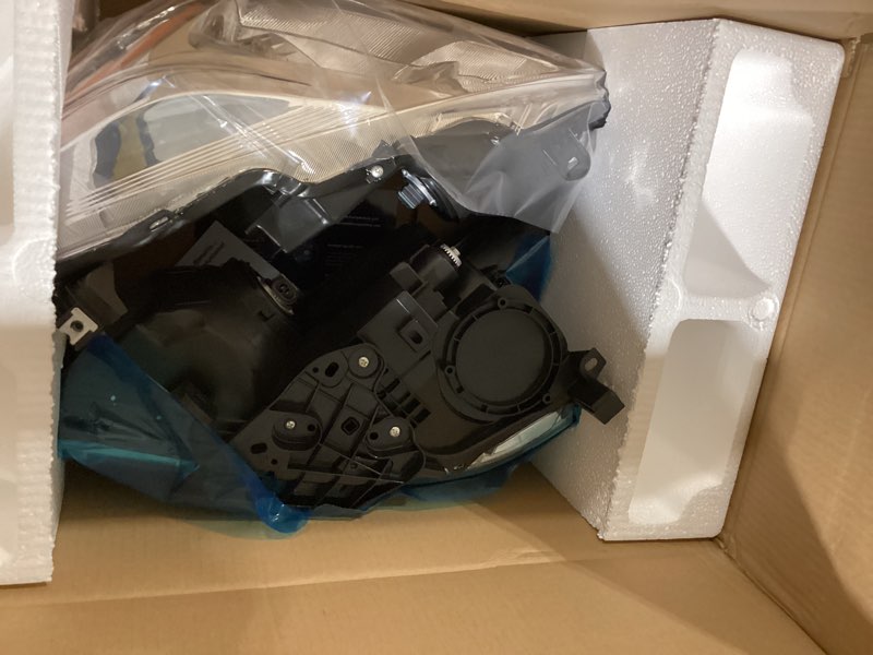 Condition photo showing Good Condition for headlights w/bulbs for 2013 2014 2015 nissan altima 4-door sedan headlamp replacement driver & passenger side (does not fit xenon/hid) chrome | with high & low beam bulbs oe replacement