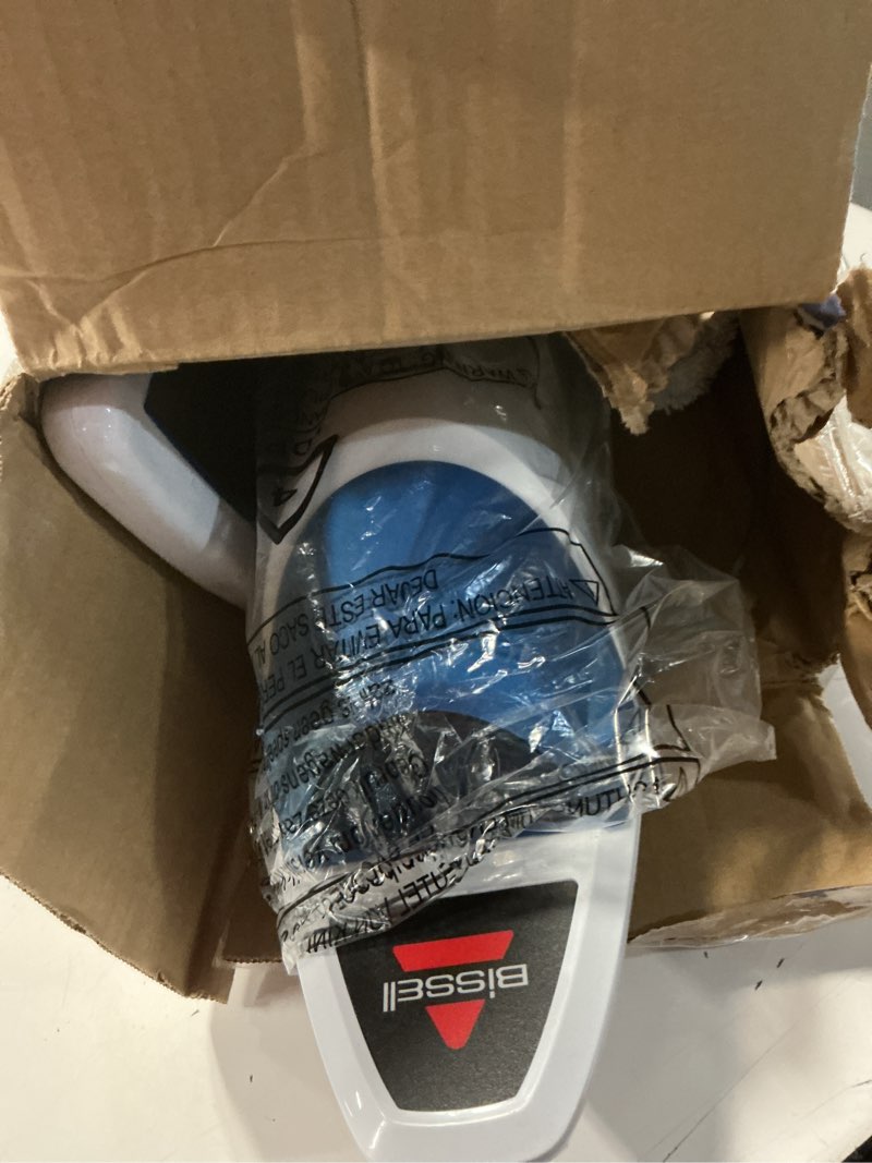 Condition photo showing As Is for bissell power fresh steam mop with natural sanitization, floor steamer, tile cleaner, and hard wood floor cleaner with flip-down easy scrubber, 1940a powerfresh steam mop