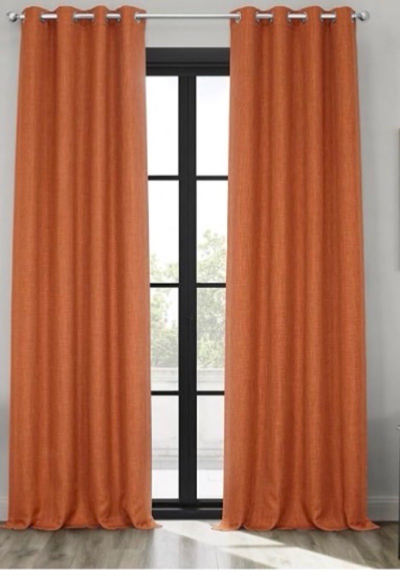 hpd half price drapes grommet linen curtains 108 inches long room darkening curtains for bedroom & l