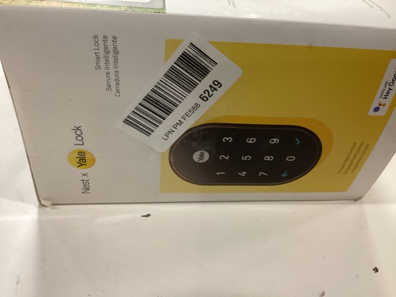 Condition photo showing New/Like New for Google Nest x Yale Lock - Tamper-Proof Smart Lock for Keyless Entry - Keypad Deadbolt Lock for Front Door - Oil Rubbed Bronze