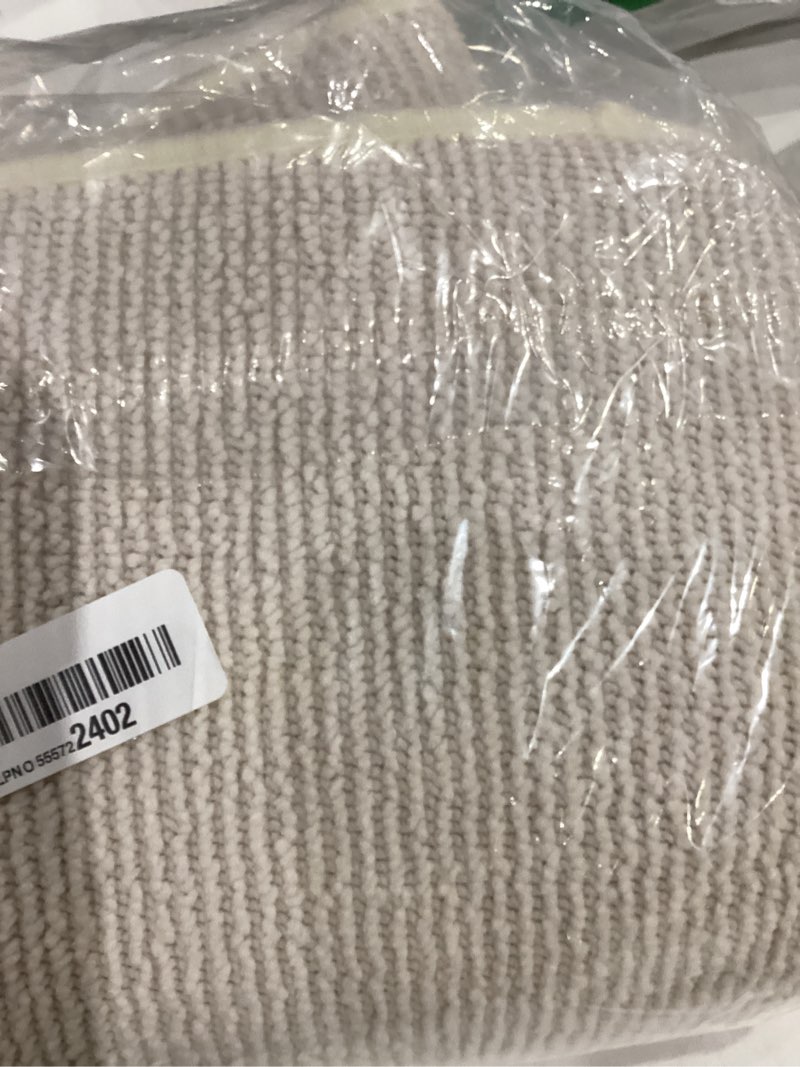 Condition photo showing As Is for olanly thick memory foam small bathroom rugs 24x16, extra soft absorbent bathroom mat, quick dry bath mat, non-slip, machine washable carpet for bathroom, tub and shower, home decor accessories, ivory ivory rectangular 24" x 16"