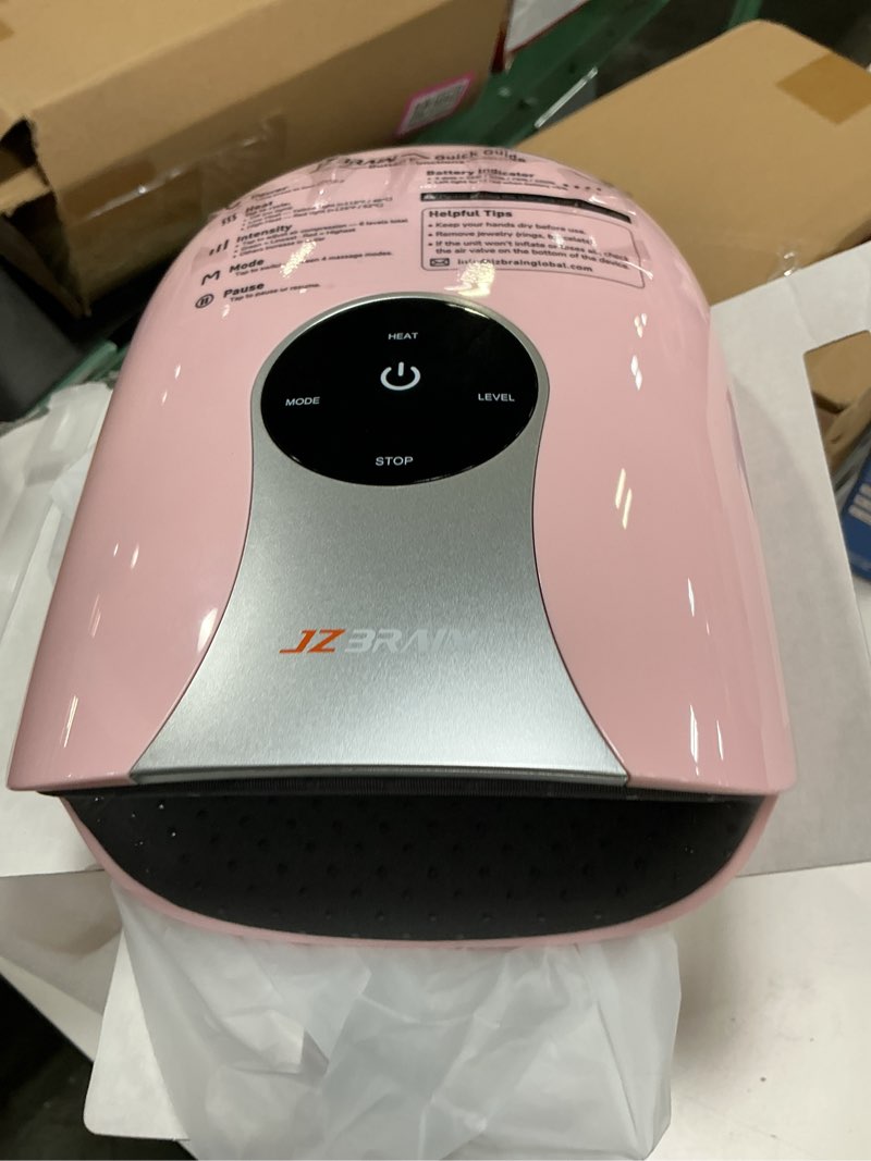 Condition photo showing Good Condition for hand massager with heat and compression : cordless heated hand and wrist massager for palm, fingers, and comfort relief – 4 modes 6 intensities, portable rechargeable, wife husband (pink)