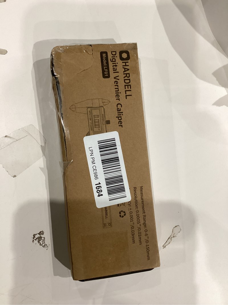 Condition photo showing Good Condition for HARDELL Digital Caliper, 6 Inch Stainless Steel Caliper Measuring Tool with Large LCD Screen, Electronic Micrometer Caliper Digital Inch/Millimeter Conversion, Automatic Off(Ruler & 2 Batteries) 6inch
