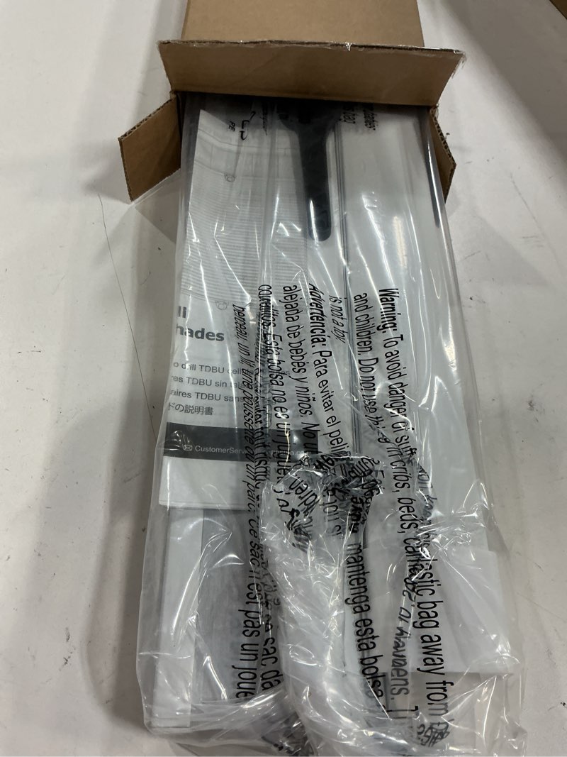 Condition photo showing New/Like New for lazblinds no tools no drill cordless cellular shades, top down bottom up (tdbu) honeycomb shades for home, blackout light blocking thermal insulation blinds for windows, 26" w x 64" h, white blackout - white 26" w x 64" h