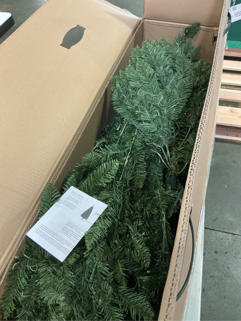 Condition photo showing Good Condition for Holiday living 9ft greensboro pre-lit tree