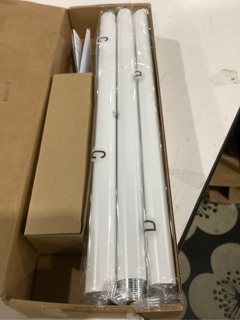 Condition photo showing New/Like New for heavy duty curtain rods for windows 48 to 84 inch, 1 inch adjustable white curtain rod set with easy installation and modern design (a1,white,30-90") 30"-90" white